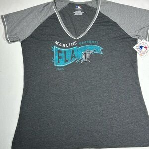 Florida Marlins Official MLB Short Sleeve Tee Woman’s Size XXL‎ NWT